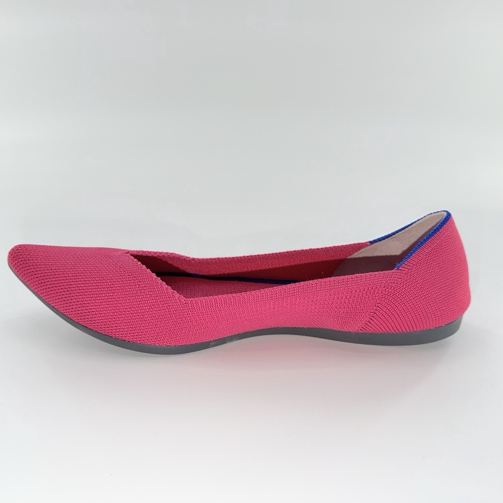 Rothy's The Point Flats Hot Pink Barbiecore Dopamine Modern Preppy Balletcore - Picture 9 of 14